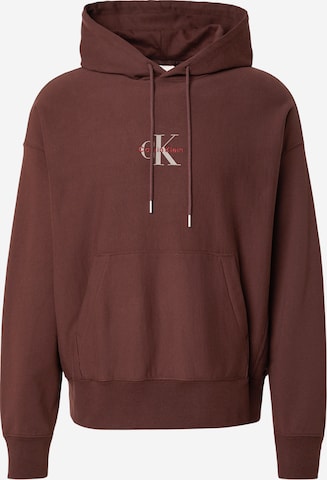 Calvin Klein Jeans Sweatshirt in Braun: Vorderseite