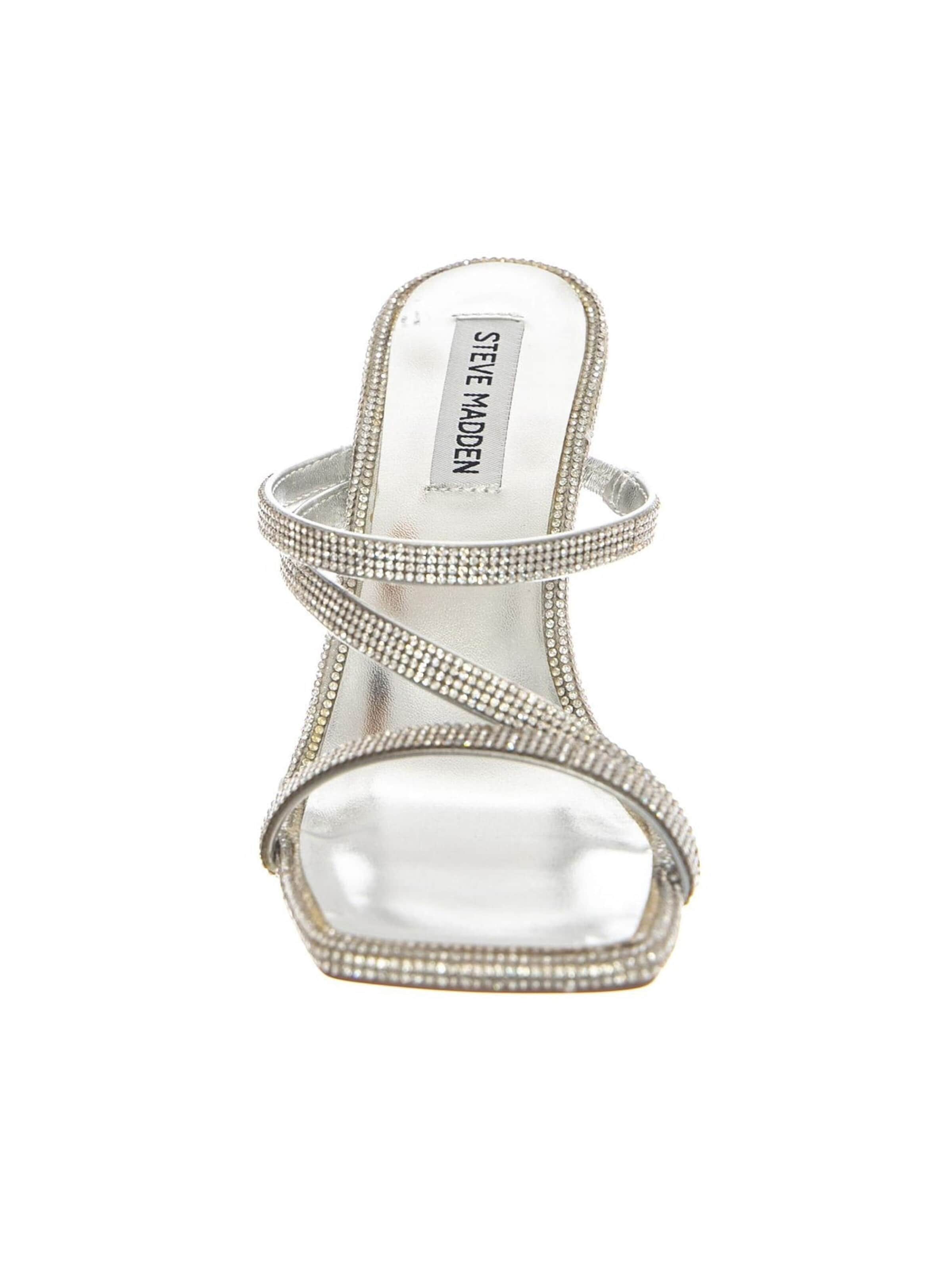 Sandales 'Annual Silver Nappa PU with Rhinestones' STEVE MADDEN en argent