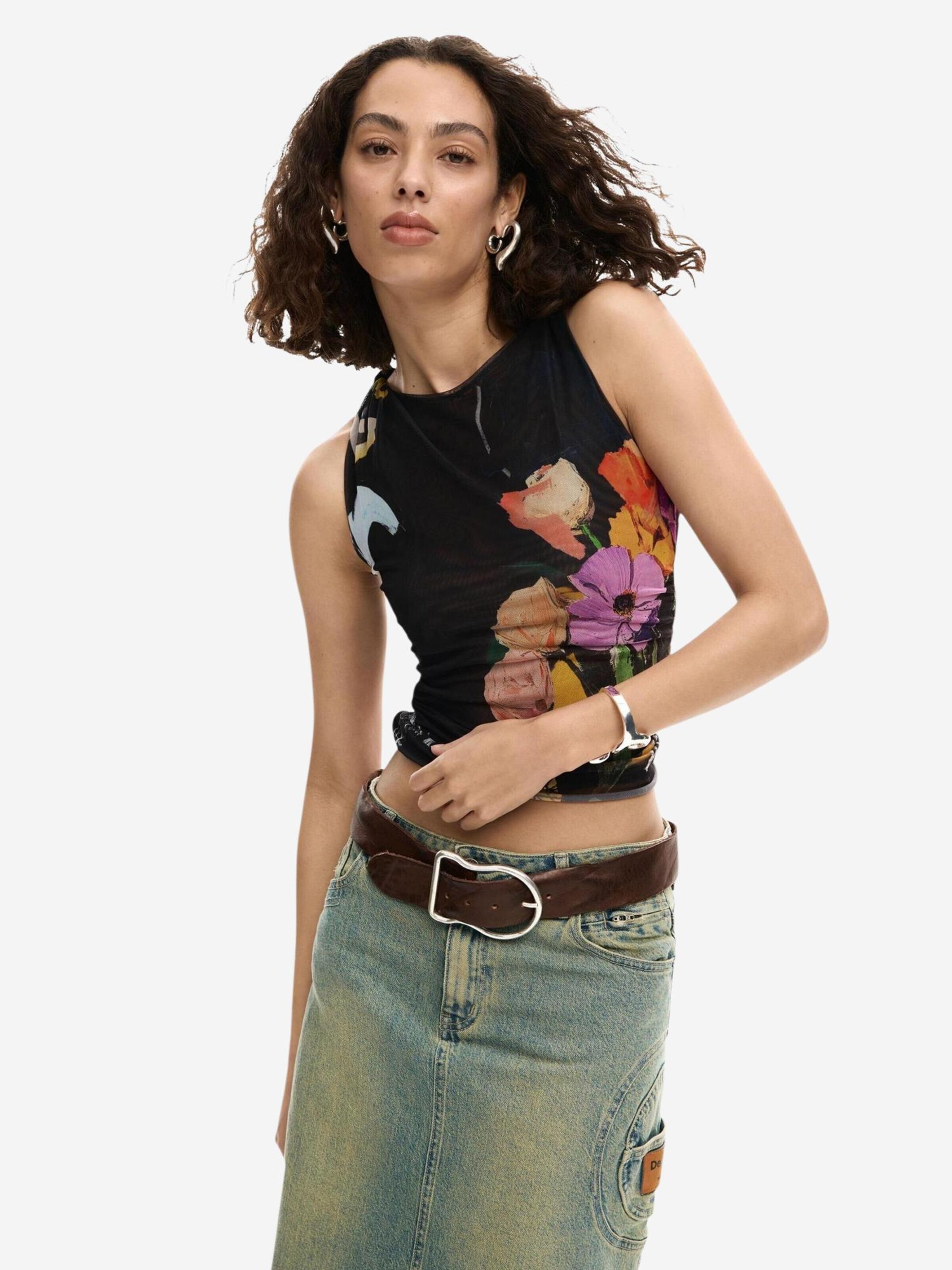 Desigual - Top 'TS_BRUSELAS 26SWTK14' en negro: frente