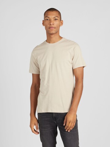 T-Shirt KnowledgeCotton Apparel en beige : devant