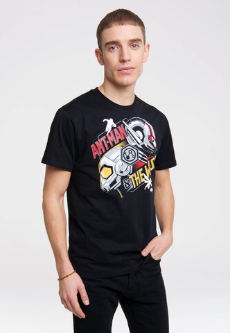 LOGOSHIRT Shirt 'Ant Man' in Zwart: voorkant