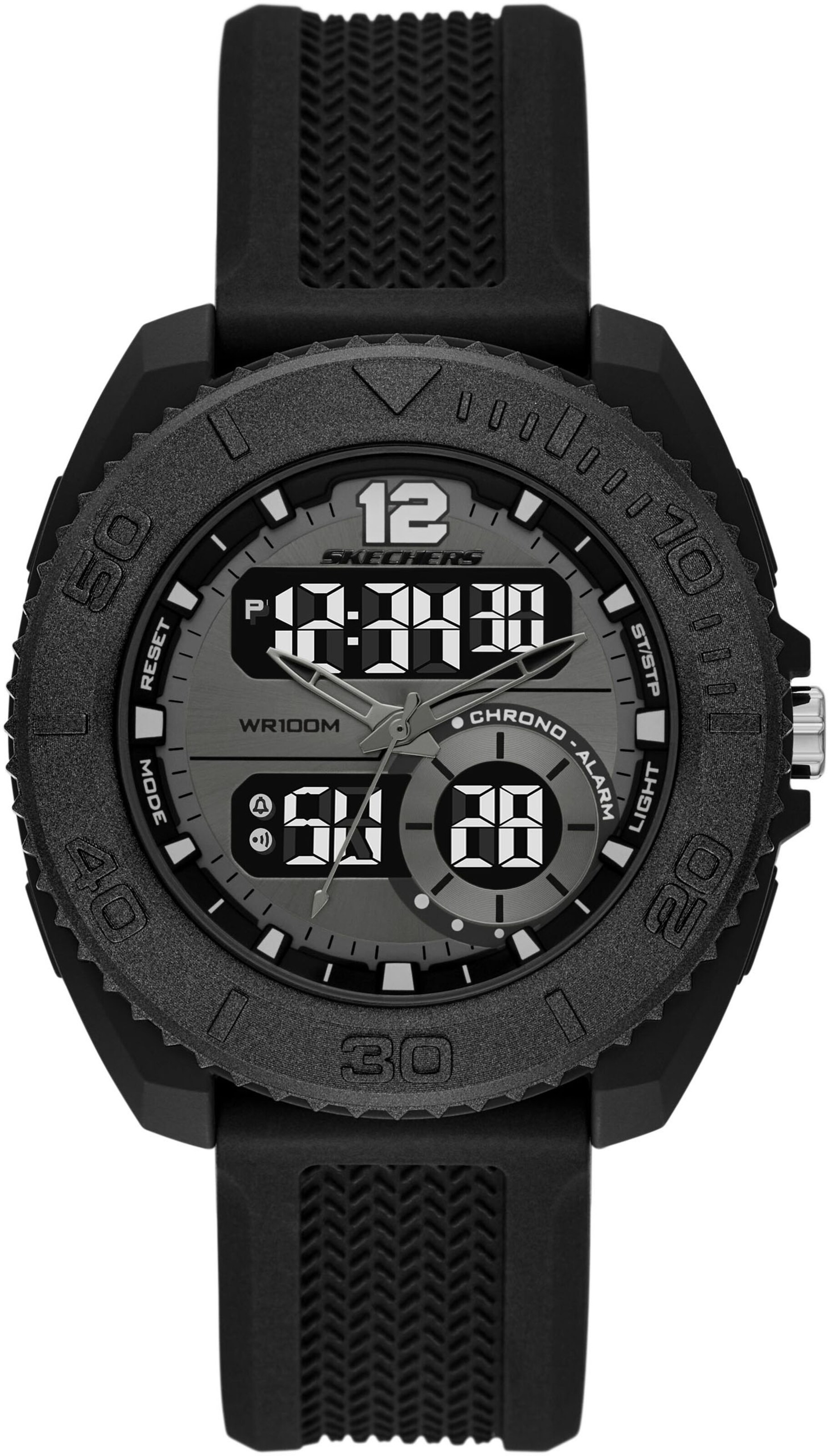 SKECHERS Digitaluhr in Schwarz: Vorderseite