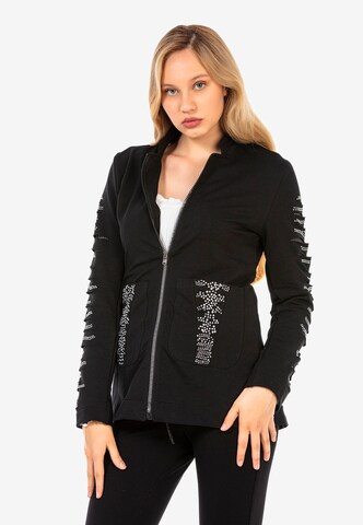 CIPO & BAXX Freizeitjacke in Schwarz: Vorderseite