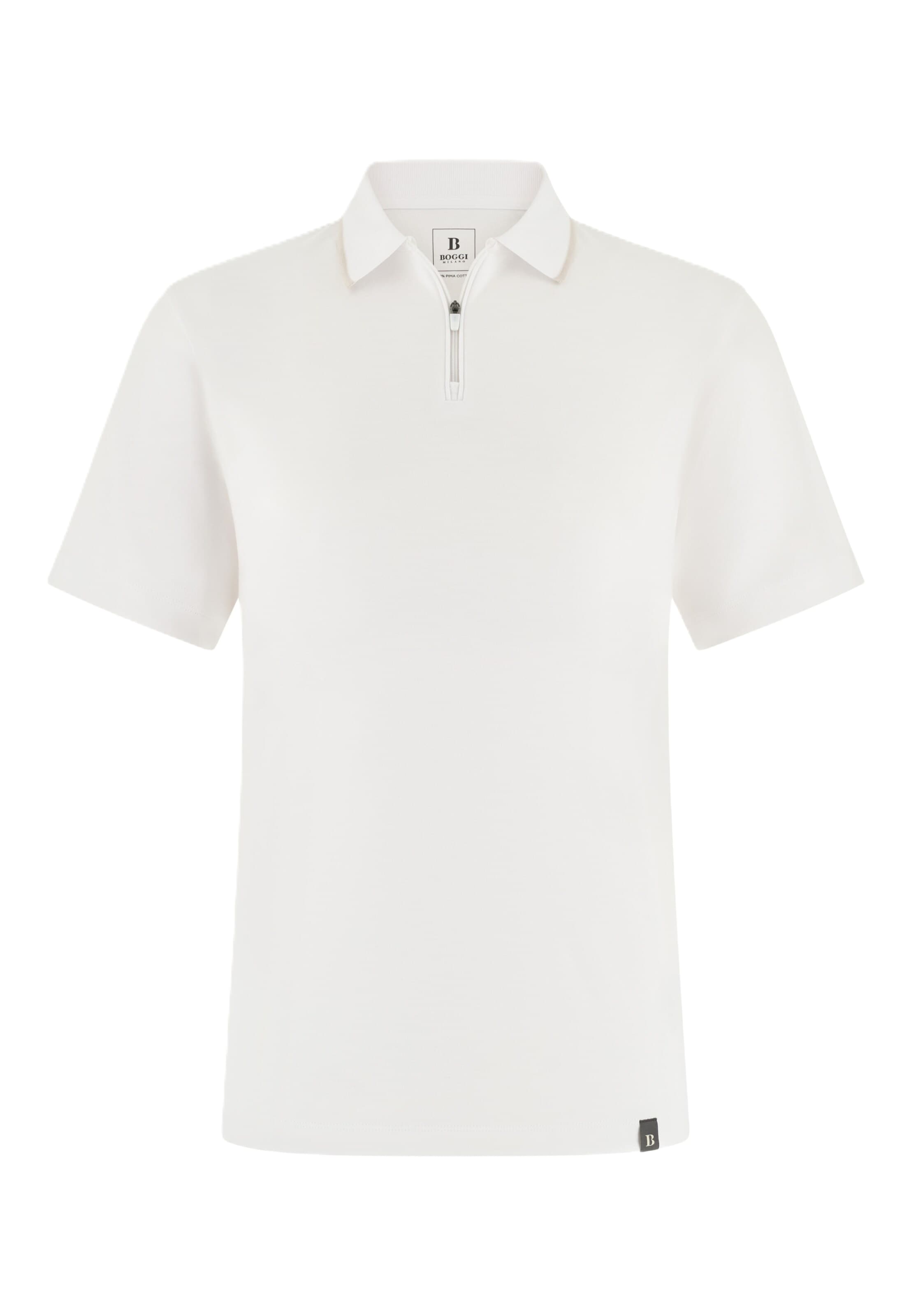 Boggi Milano Shirt 'Pima Interlock' in Wit: voorkant