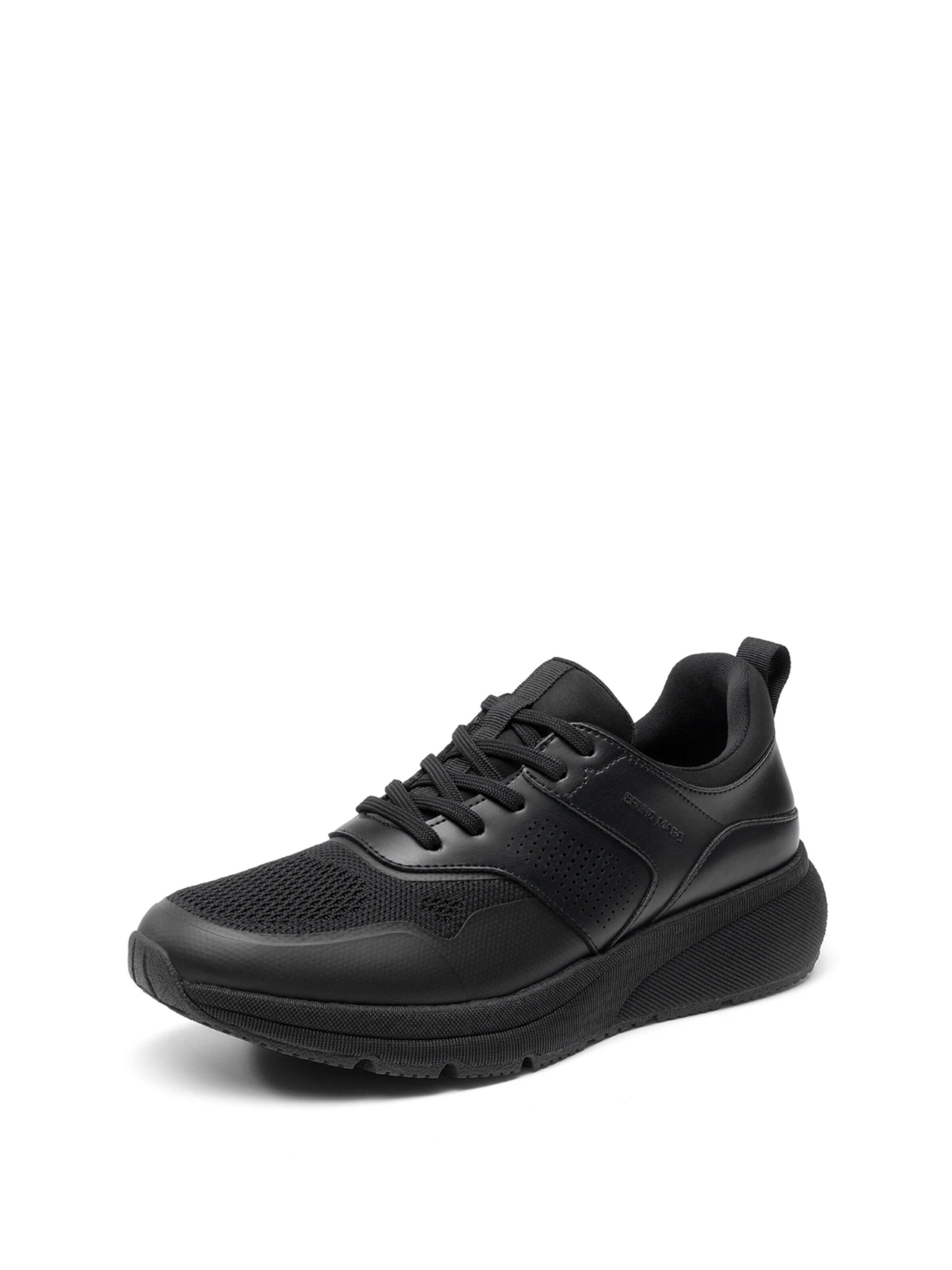 Bruno Marc Sneakers laag 'Bruno Marc Herrenmode-Sneaker, Freizeitschuhe' in Zwart: voorkant
