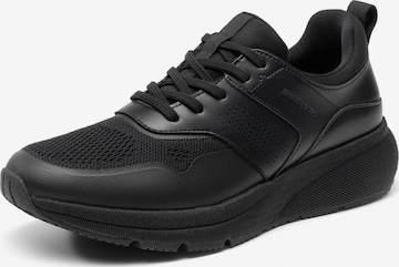 Bruno Marc Sneakers laag 'Bruno Marc Herrenmode-Sneaker, Freizeitschuhe' in Zwart: voorkant