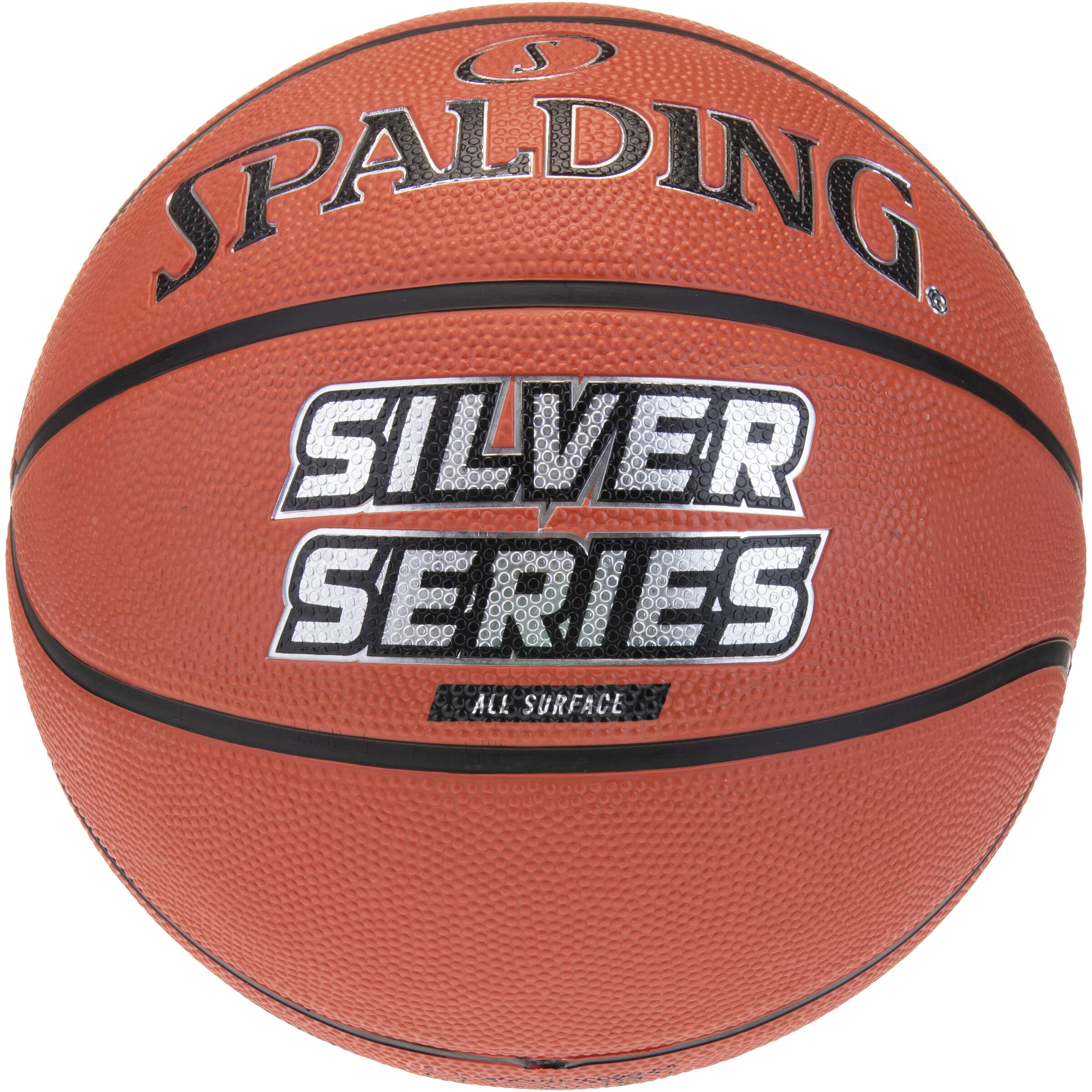 SPALDING Ball 'Silver Series Rubber' in Orange: Vorderseite