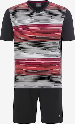 Jan Vanderstorm Pyjama kort 'Audun' in Zwart: voorkant