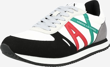 ARMANI EXCHANGE Låg sneaker i vit: framsida