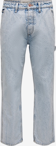 Only & Sons - regular Pantalón vaquero cargo 'EDGE' en azul: frente