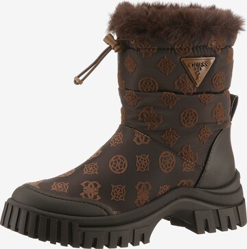 GUESS Snow Boots in Brown: front