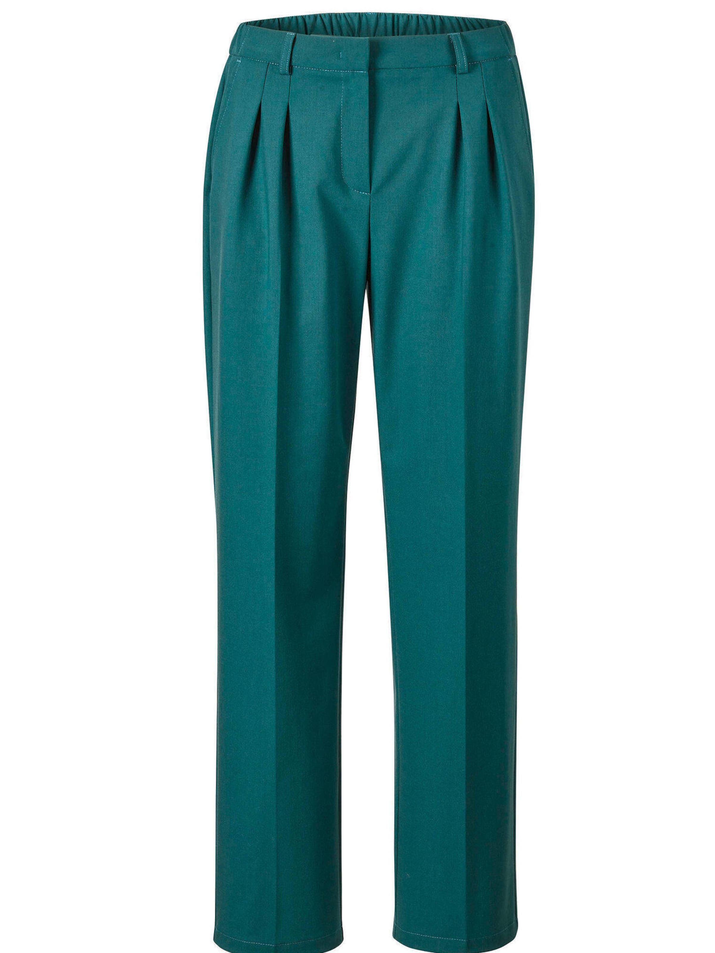 Goldner Loosefit Broek in Groen: voorkant