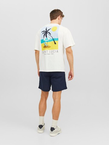 T-Shirt 'HOLIDAY' JACK & JONES en blanc