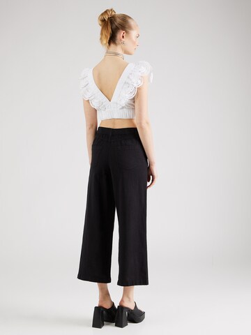 Wide Leg Pantalon QS en noir