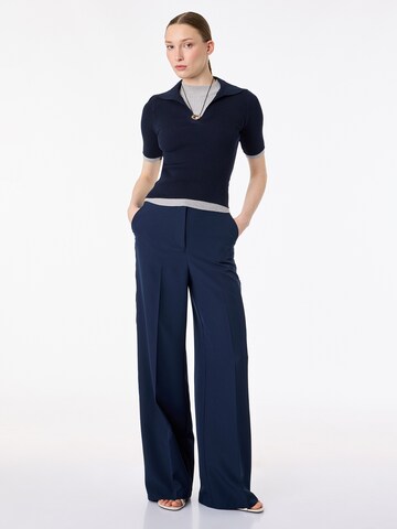 Koton Wide Leg Hose in Blau: Vorderseite