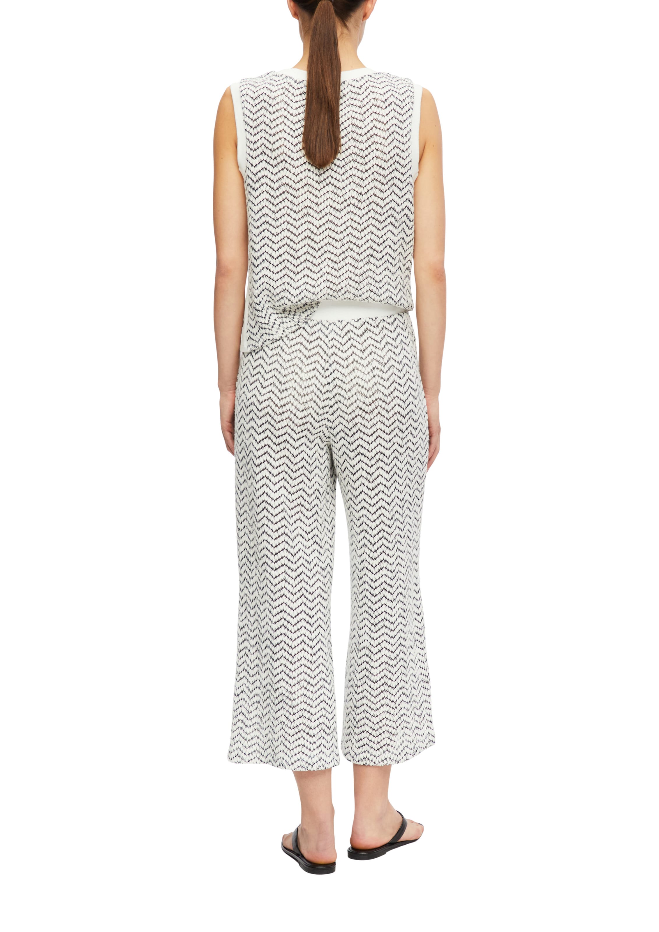 Wide Leg Pantalon COMMA en noir