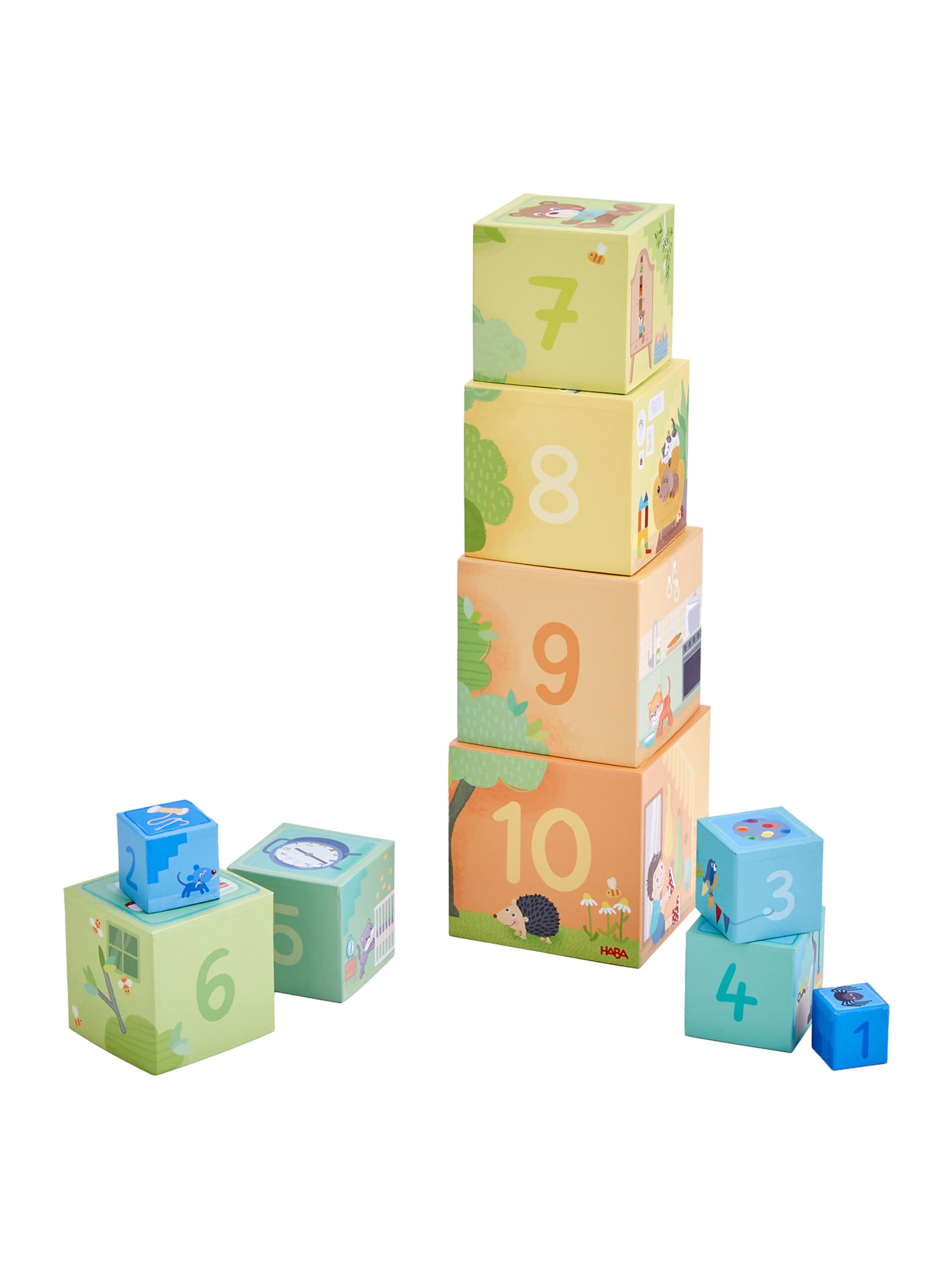 HABA Spel 'Unser Zuhause Würfel-Set' in Gemengde kleuren: voorkant