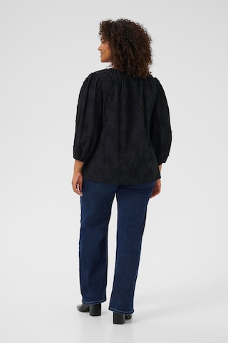 KAFFE CURVE Blouse 'Laima' in Zwart