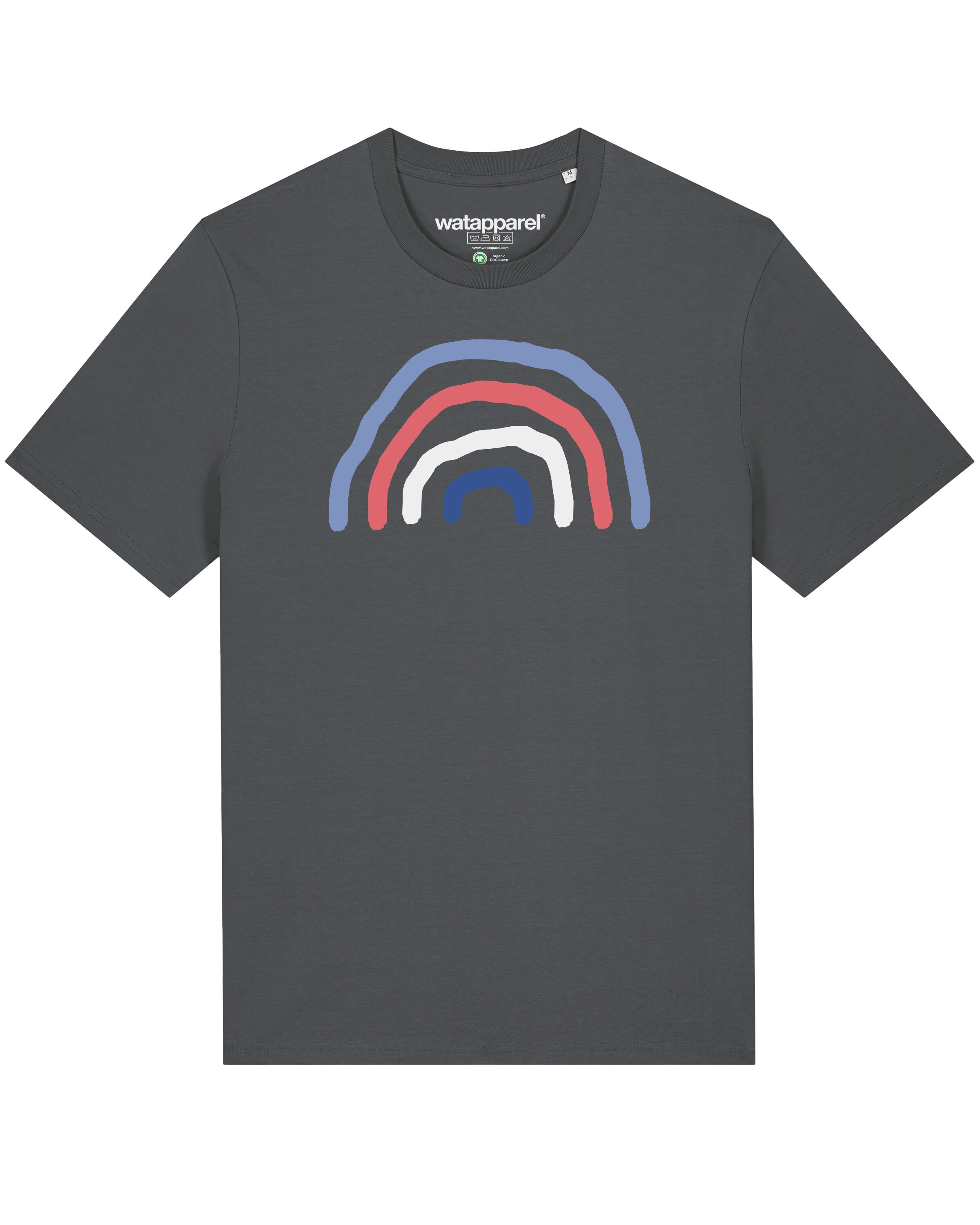 T-Shirt ' Regenbogen ' Watapparel en gris : devant