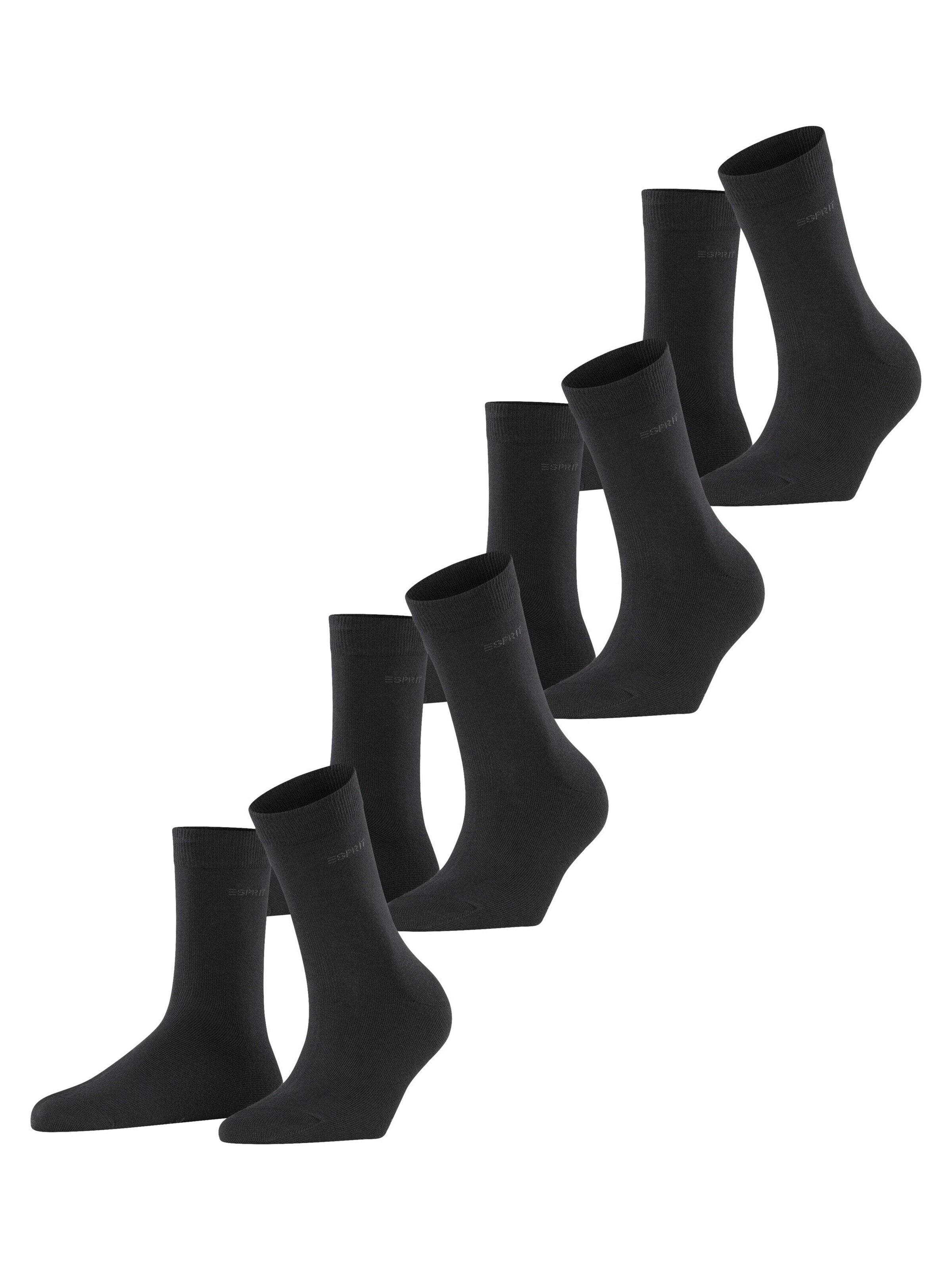 ESPRIT Socken 'Solid 4-Pack'‌ in Schwarz: Vorderseite