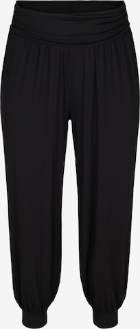 Active by Zizzi Workout Pants 'ABARNA' in Black: front