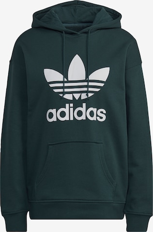 ADIDAS ORIGINALS Sweatshirt 'Adicolor Trefoil' i grön: framsida