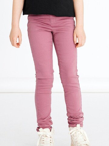 NAME IT - Skinny Leggings 'Polly' em rosa: frente