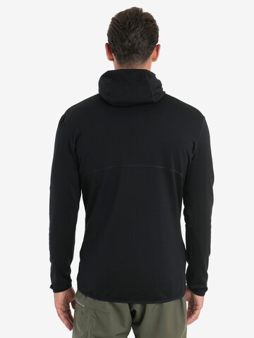 ICEBREAKER Zip-Up Hoodie 'Mer 560 Realfleece EleMtal II' in Black