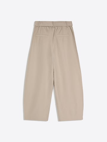 Bershka Luźne Cygaretki w kolorze beżowy
