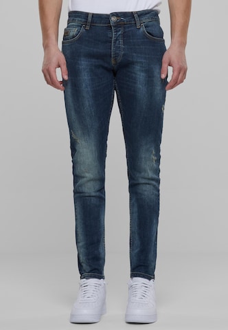 2Y Premium Slimfit Jeans in Blauw: voorkant