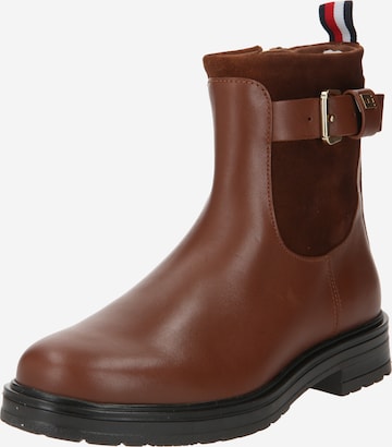 Bottines TOMMY HILFIGER en marron : devant