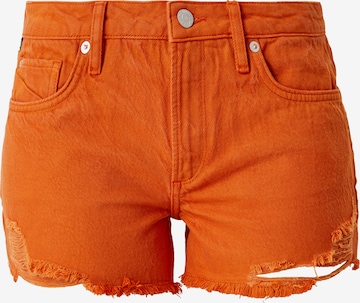 QS Slimfit Shorts in Orange: predná strana