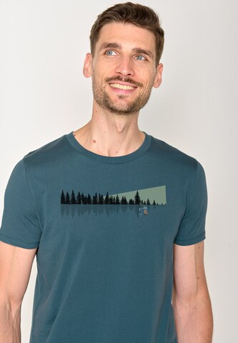 GREENBOMB Shirt 'Nature Ice Fishing' in Blauw
