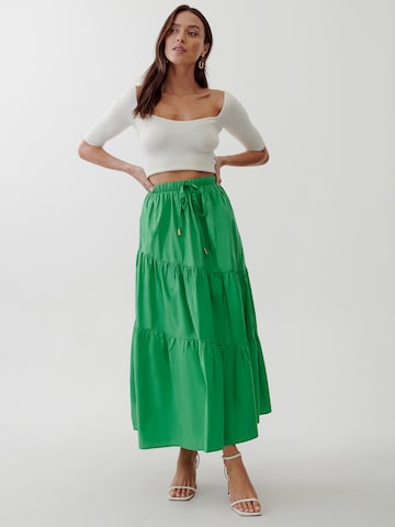 Tussah Skirt 'MEG' in Green: front