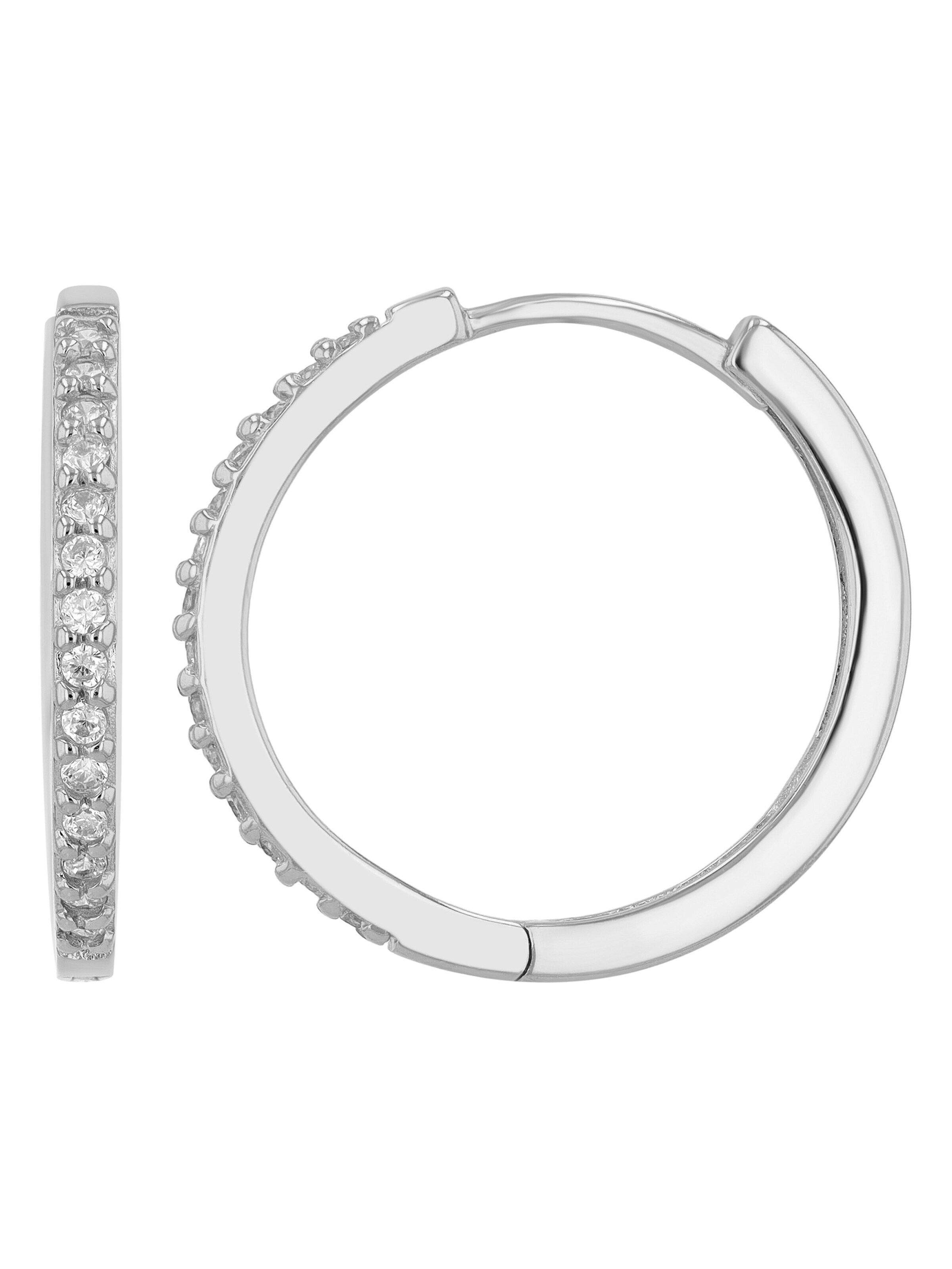Akzent Earrings '"Preti" aus 925 Sterlingsilber, rhodiniert, langlebig' in Silver