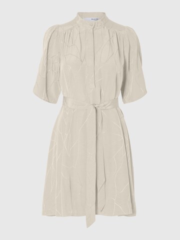 SELECTED - Vestido camisero en beige