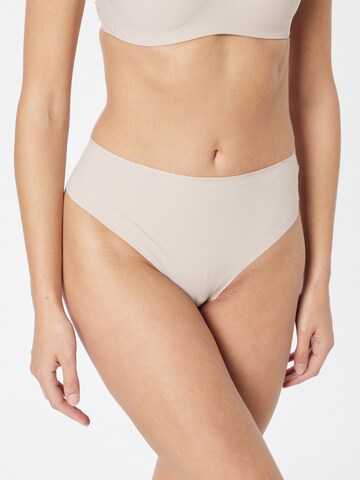 Tommy Hilfiger Underwear Thong in Beige: front