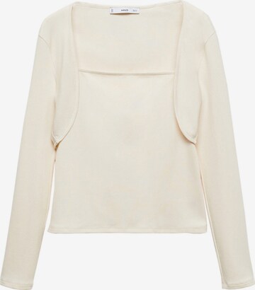 MANGO Topp 'CHUCK' i beige: framsida