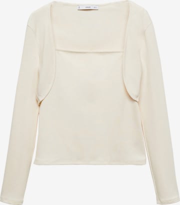 MANGO Top 'CHUCK' in Beige: front