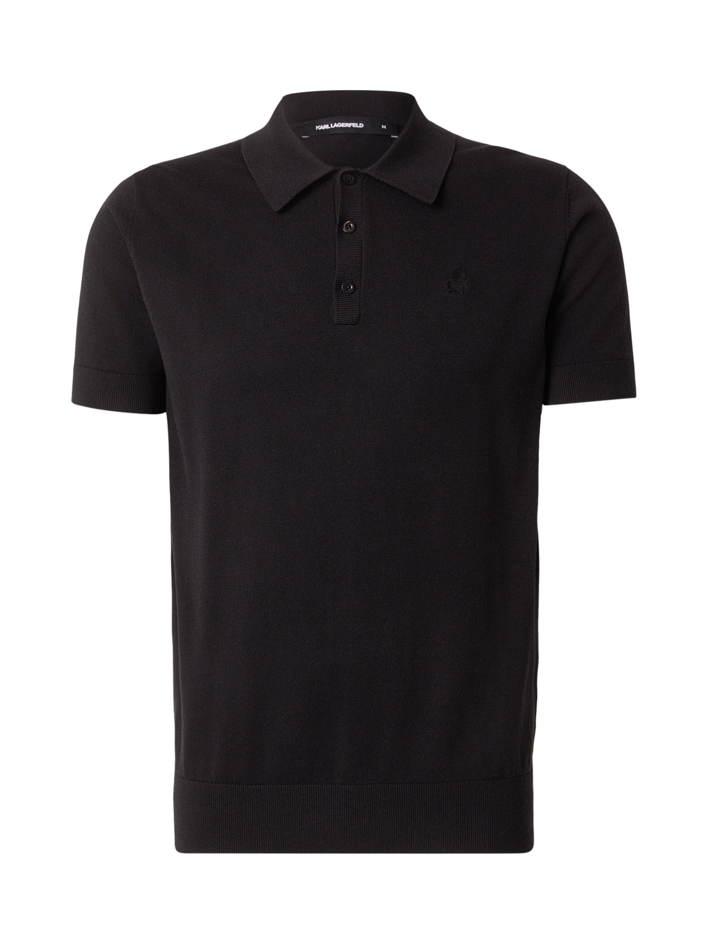 Karl Lagerfeld Poloshirt in Schwarz: Vorderseite
