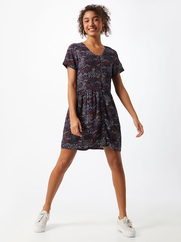 Iriedaily - Vestidos camiseiros 'Flowerbirds' em azul