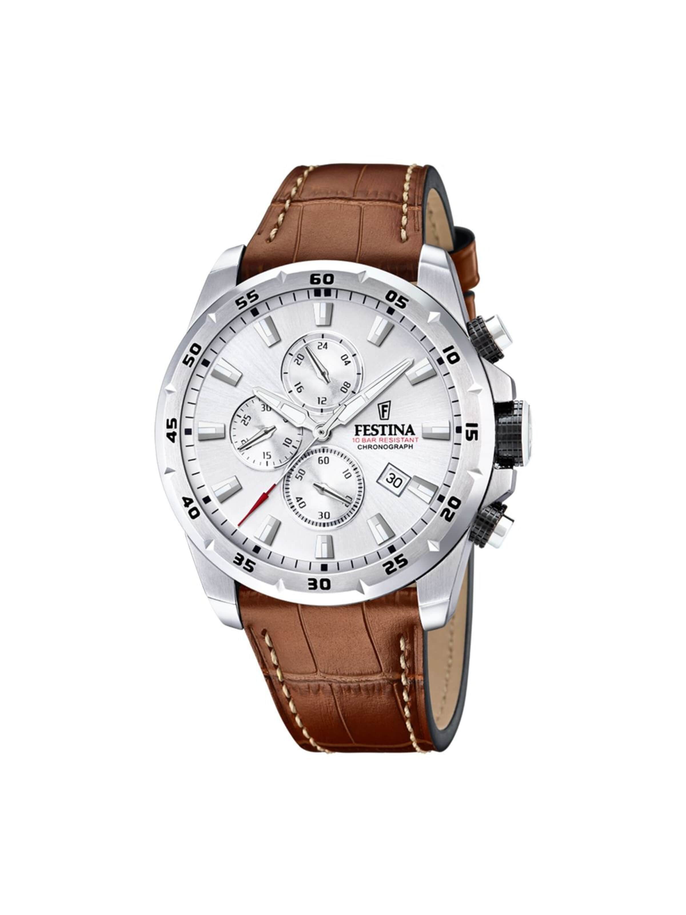 Montre à affichage analogique 'Timeless' FESTINA en argent : devant