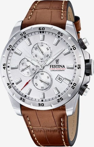 Montre à affichage analogique 'Timeless' FESTINA en argent : devant