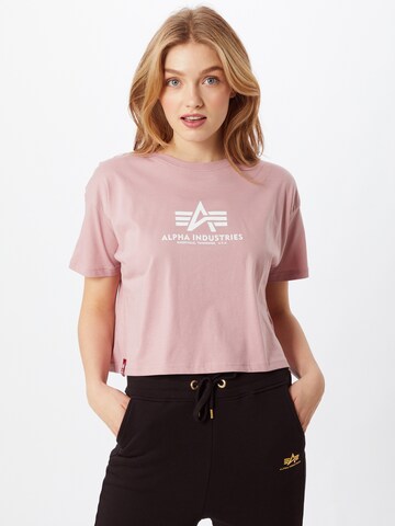 T-shirt ALPHA INDUSTRIES en rose : devant