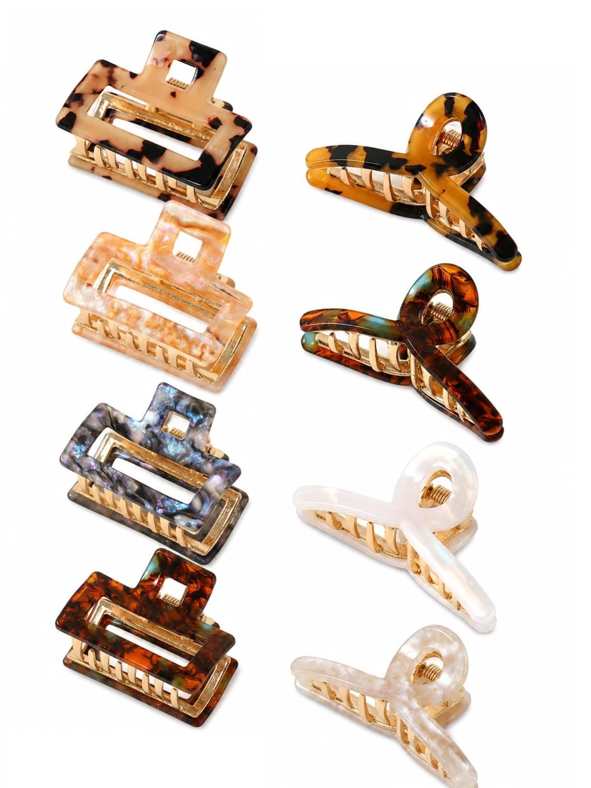 Emilie collection Hair Jewelry '8x Haarklem mini' in Mixed colors: front