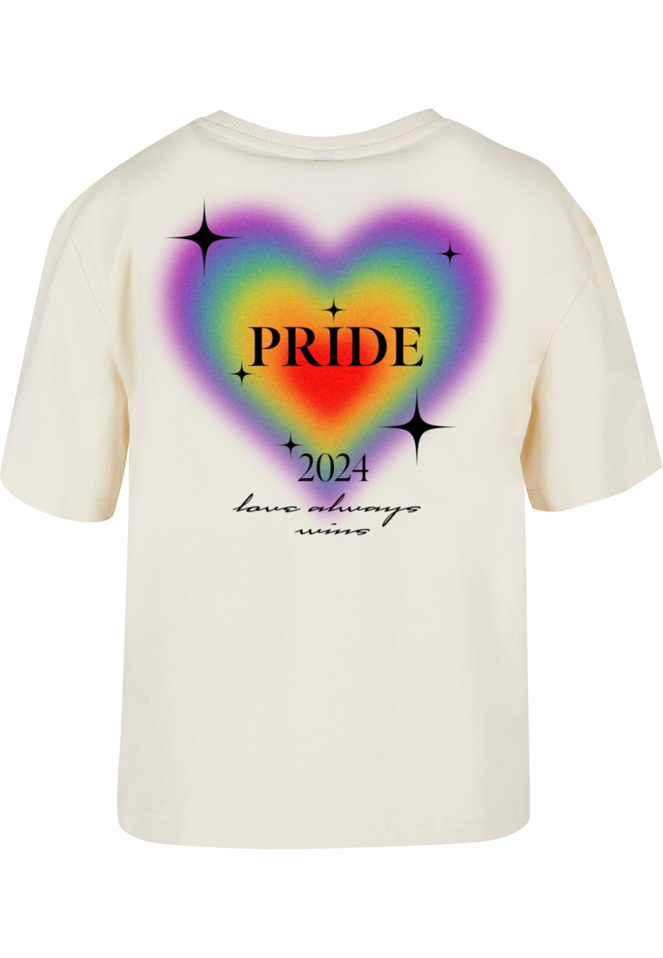 T-shirt 'Gradient Heart Pride' Mister Tee en beige