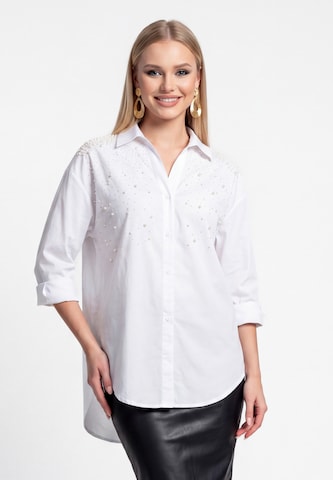 faina - Blusa en blanco: frente