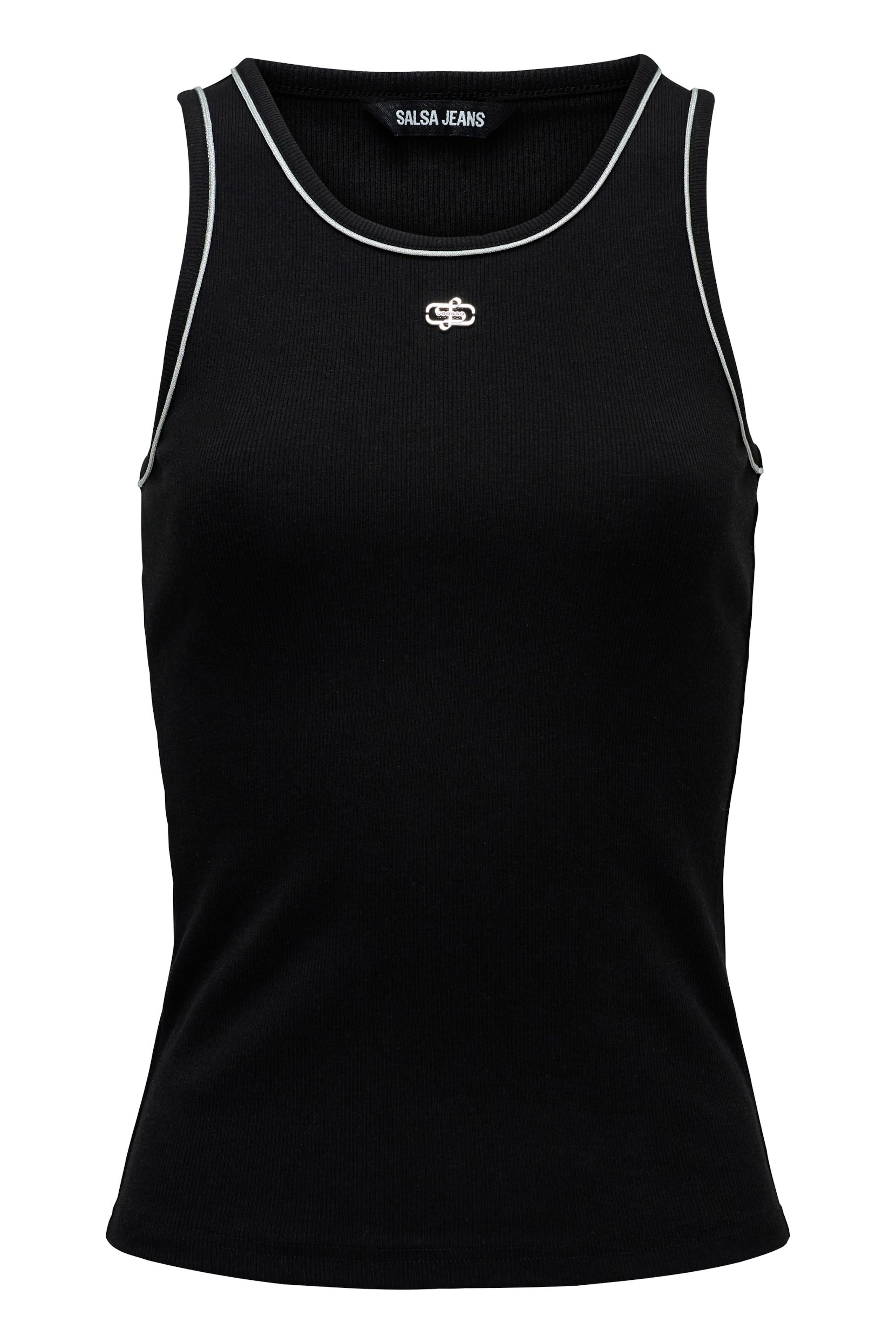 Haut Salsa Jeans en noir : devant