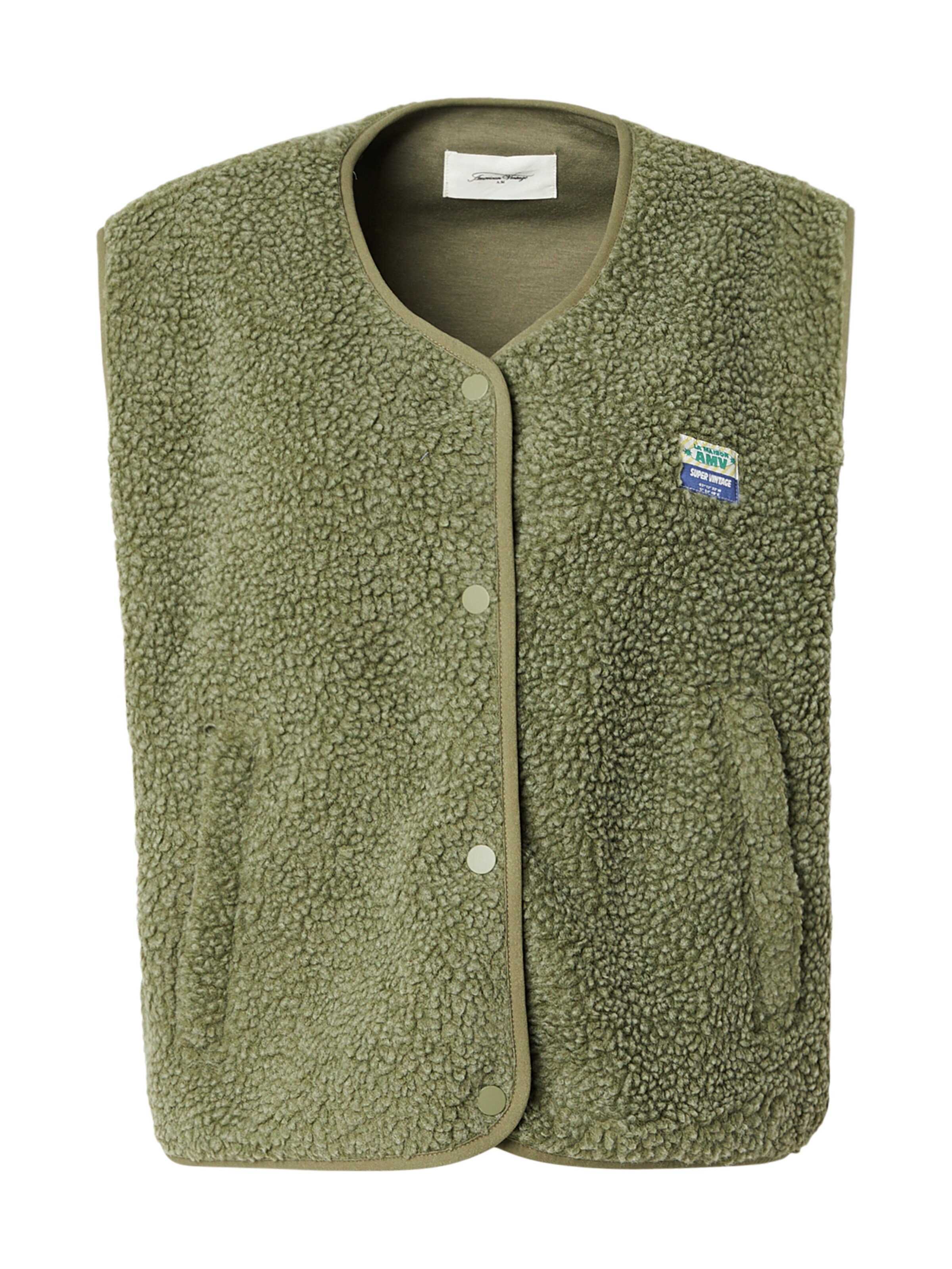 AMERICAN VINTAGE Γιλέκο 'HOKTOWN' σε πράσινο: μπροστά