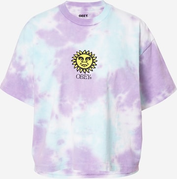 T-shirt 'Sunshine' Obey en violet : devant